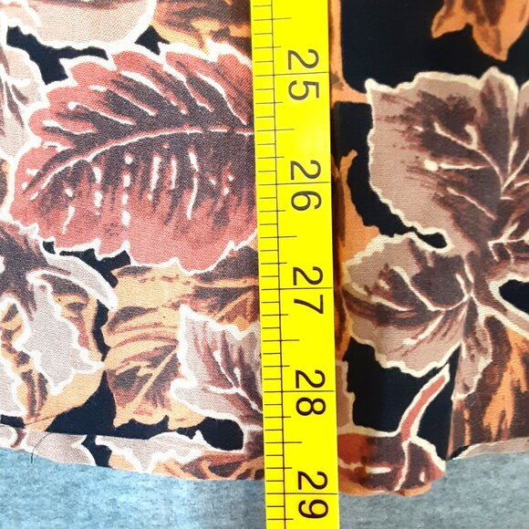 Vintage Southern Lady Size 20 Fall Print, Pleated Elastic Waist Skirt. - Picture 4 of 7